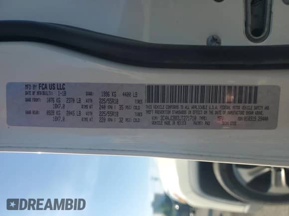 2018 Jeep Compass Latitude with VIN 3C4NJCBB3JT271710, listed as a Copart auction lot 61547015 with 161,864 mi miles and Salvage title. Bid and sale history available at DreamBid. Image 12.