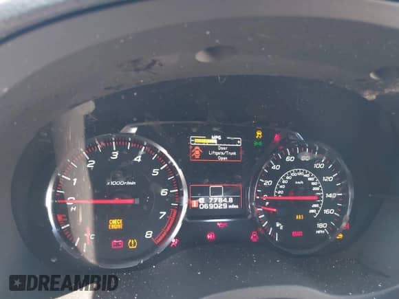 2020 Subaru WRX with VIN JF1VA1A69L9820353, listed as a IAAI auction lot 43343659 with 69,029 mi miles and . Bid and sale history available at DreamBid. Image 7.