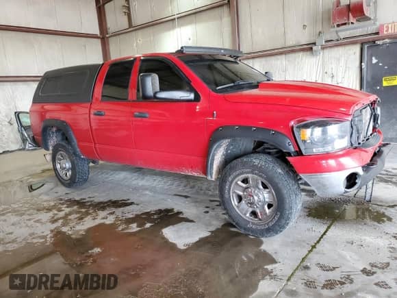 2007 Dodge 2500 SLT with VIN 1D7KS28C57J525191, listed as a Copart auction lot 60055985 with 205,483 mi miles and Salvage title. Bid and sale history available at DreamBid. Image 4.