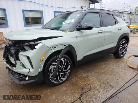 2024 Chevrolet TrailBlazer RS with VIN KL79MTSL6RB140265, listed as a Copart auction lot 54944655 with 7,694 mi miles and Salvage title. Bid and sale history available at DreamBid. Image 1.