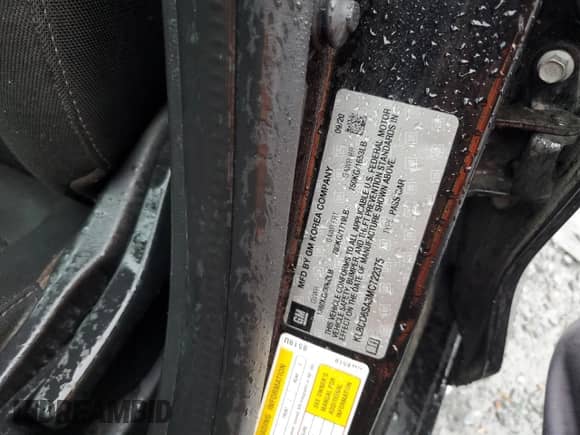 2021 Chevrolet Spark 1LT с VIN KL8CD6SA3MC722375, выставлен на аукционе Copart как лот 81944805 с пробегом 84 352 миль миль и Списание • Salvage title. История ставок и продаж доступна на DreamBid. Изображение 12.