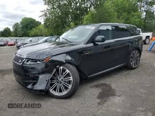 2025 Land Rover Range Rover Sport SE with VIN SAL1P9EU9SA443432, listed as a Copart auction lot 57433495 with 591 mi miles and Salvage title. Bid and sale history available at DreamBid. Image 1.