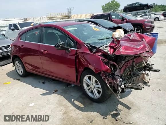 2018 Chevrolet Cruze LT with VIN 3G1BE6SM3JS526252, listed as a Copart auction lot 60914555 with Not provided miles and Salvage title. Bid and sale history available at DreamBid. Image 14.