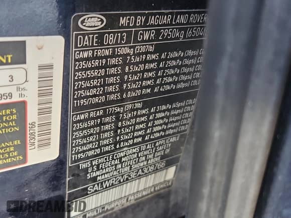 2014 Land Rover Range Rover Sport HSE с VIN SALWR2VF3EA308766, выставлен на аукционе Copart как лот 90097925 с пробегом 114 052 миль миль и Чистый • Clean title. История ставок и продаж доступна на DreamBid. Изображение 13.