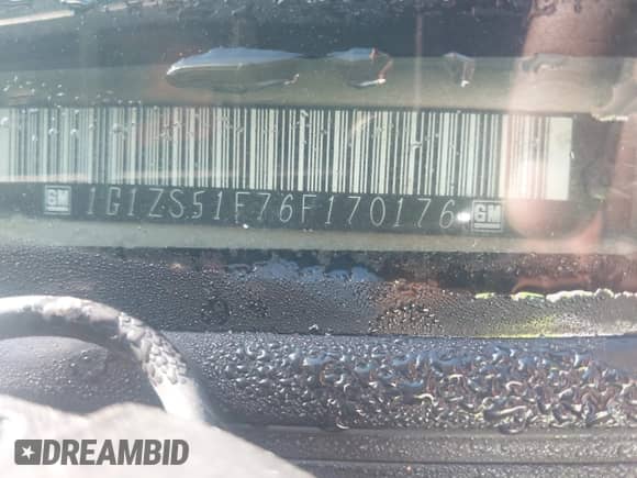 2006 Chevrolet Malibu 1LS с VIN 1G1ZS51F76F170176, выставлен на аукционе IAAI как лот 43370517 с пробегом 199 764 миль миль и . История ставок и продаж доступна на DreamBid. Изображение 9.