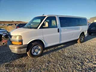 2013 Chevrolet Express Passenger LT z VIN 1GAZG1FAXD1109101, wystawiony jako Copart lot #81935045 z przebiegiem 214 324 mil mil oraz Szkoda całkowita • Salvage title. Historia ofert i sprzedaży dostępna na DreamBid. Obrazek 1.