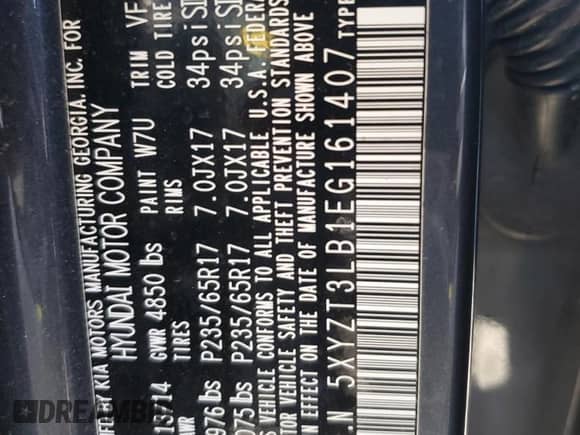 2014 Hyundai Santa Fe с VIN 5XYZT3LB1EG161407, выставлен на аукционе Copart как лот 71787195 с пробегом 135 023 миль миль и Списание • Salvage title. История ставок и продаж доступна на DreamBid. Изображение 12.