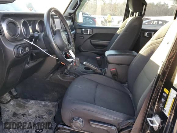 2023 Jeep Wrangler Willys with VIN 1C4HJXDG1PW527567, listed as a Copart auction lot 42218255 with 43,273 mi miles and Salvage title. Bid and sale history available at DreamBid. Image 7.