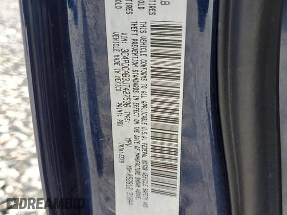 2018 Dodge Journey SE with VIN 3C4PDCAB3JT427536, listed as a Copart auction lot 89733175 with 145,178 mi miles and Clean title. Bid and sale history available at DreamBid. Image 13.