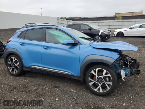 2022 Hyundai Kona Limited with VIN KM8K53A37NU920398, listed as a Copart auction lot 68190445 with 65,860 mi miles and Salvage title. Bid and sale history available at DreamBid. Image 4.