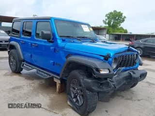 2024 Jeep Wrangler Sport S с VIN 1C4PJXDG0RW335409, выставлен на аукционе IAAI как лот 42732002 с пробегом 8 161 миль миль и . История ставок и продаж доступна на DreamBid. Изображение 1.