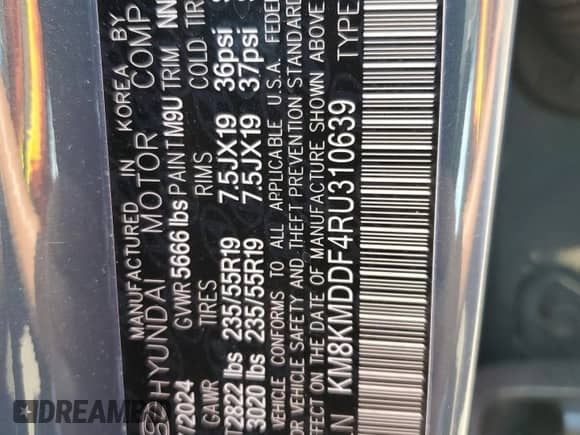 2024 Hyundai Ioniq 5 SE с VIN KM8KMDDF4RU310639, выставлен на аукционе Copart как лот 60922835 с пробегом 15 730 миль миль и Списание • Salvage title. История ставок и продаж доступна на DreamBid. Изображение 12.