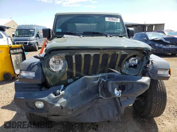 2020 Jeep Wrangler Sport S with VIN 1C4GJXAG8LW339090, listed as a Copart auction lot 70786425 with 35,522 mi miles and Salvage title. Bid and sale history available at DreamBid. Image 5.