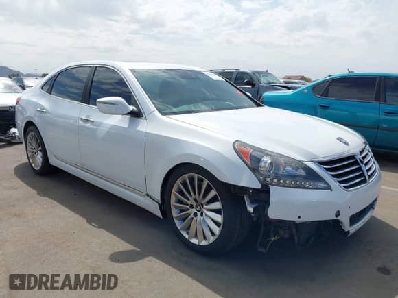2014 Hyundai Equus Ultimate z VIN KMHGH4JH1EU083971, wystawiony jako IAAI lot #43242212 z przebiegiem 58 716 mil mil oraz . Historia ofert i sprzedaży dostępna na DreamBid. Obrazek 1.