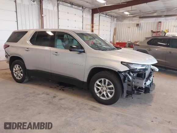 2022 Chevrolet Traverse LS with VIN 1GNERFKW3NJ114938, listed as a IAAI auction lot 42315272 with 43,544 mi miles and . Bid and sale history available at DreamBid. Image 1.