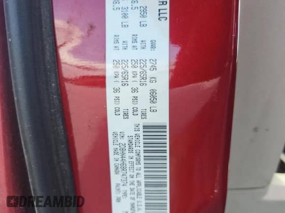 2008 Dodge Grand Caravan SE с VIN 2D8HN44H68R747374, выставлен на аукционе Copart как лот 70996075 с пробегом 205 532 миль миль и Списание • Salvage title. История ставок и продаж доступна на DreamBid. Изображение 13.