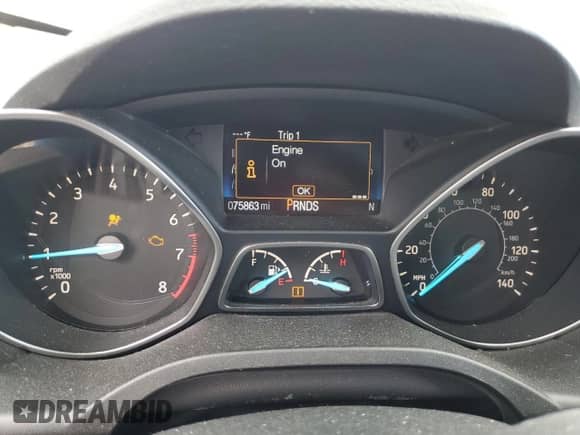 2017 Ford Escape Titanium with VIN 1FMCU9J92HUD41399, listed as a Copart auction lot 81679735 with 75,863 mi miles and Salvage title. Bid and sale history available at DreamBid. Image 9.