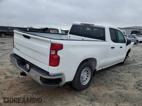 2024 Chevrolet Silverado 1500 Work Truck with VIN 1GCRAAEK2RZ382920, listed as a Copart auction lot 85007224 with 1,065 mi miles and Salvage title. Bid and sale history available at DreamBid. Image 3.