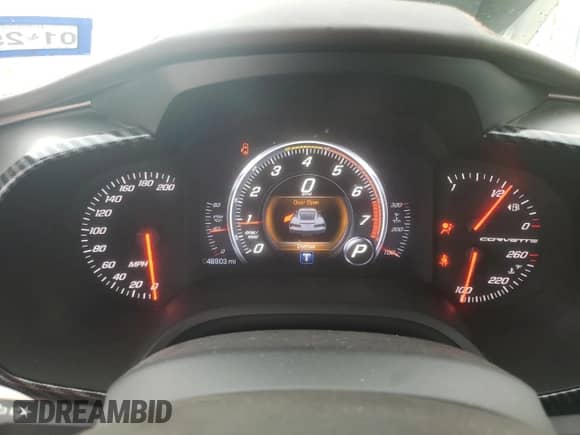 2014 Chevrolet Corvette Z51 3LT z VIN 1G1YM2D71E5100170, wystawiony jako Copart lot #69983954 z przebiegiem 48 803 mil mil oraz Szkoda całkowita • Salvage title. Historia ofert i sprzedaży dostępna na DreamBid. Obrazek 9.