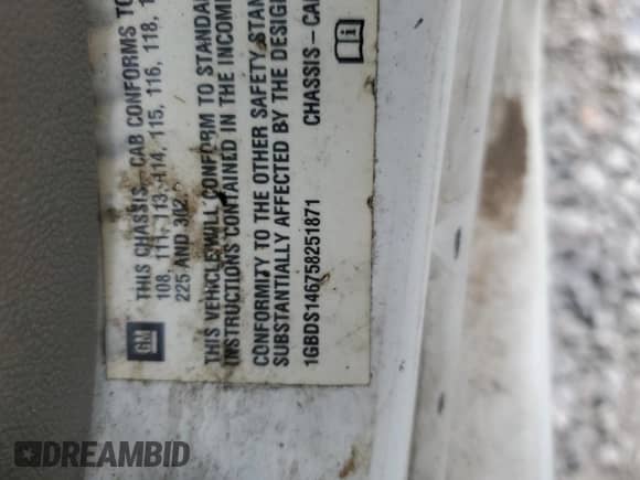 2005 Chevrolet Colorado z VIN 1GBDS146758251871, wystawiony jako Copart lot #70482905 z przebiegiem 287 082 mil mil oraz Szkoda całkowita • Salvage title. Historia ofert i sprzedaży dostępna na DreamBid. Obrazek 12.