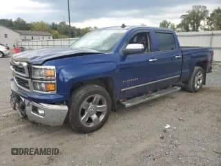 2014 Chevrolet Silverado 1500 LTZ with VIN 3GCUKSEC2EG237019, listed as a Copart auction lot 83778525 with 165,539 mi miles and Salvage title. Bid and sale history available at DreamBid. Image 1.