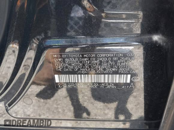 2018 Lexus IS 300 с VIN JTHBA1D28J5074972, выставлен на аукционе IAAI как лот 42823668 с пробегом 80 651 миль миль и . История ставок и продаж доступна на DreamBid. Изображение 9.