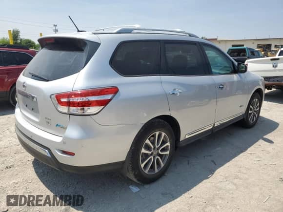 2014 Nissan Pathfinder Platinum Hybrid with VIN 5N1CR2MM5EC646955, listed as a Copart auction lot 59293305 with 178,886 mi miles and Clean title. Bid and sale history available at DreamBid. Image 3.