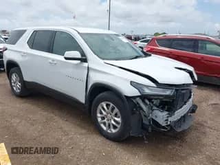 2023 Chevrolet Traverse LS with VIN 1GNERFKW0PJ168703, listed as a IAAI auction lot 42638224 with 56,743 mi miles and . Bid and sale history available at DreamBid. Image 1.