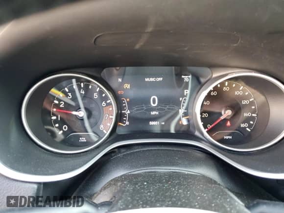 2019 Jeep Compass Limited z VIN 3C4NJCCB4KT782519, wystawiony jako Copart lot #81130945 z przebiegiem 59 951 mil mil oraz Szkoda całkowita • Salvage title. Historia ofert i sprzedaży dostępna na DreamBid. Obrazek 9.