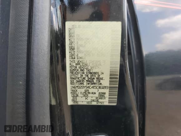 2004 Nissan Frontier SC with VIN 1N6MD29Y94C453609, listed as a Copart auction lot 66039585 with 76,480 mi miles and Clean title. Bid and sale history available at DreamBid. Image 12.