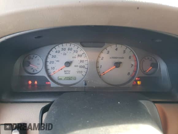 2001 Nissan Frontier SE with VIN 1N6ED27T01C347055, listed as a Copart auction lot 87753315 with 205,049 mi miles and Clean title. Bid and sale history available at DreamBid. Image 9.