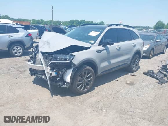 2023 Kia Sorento X-Line SX Prestige with VIN 5XYRKDLF1PG251669, listed as a IAAI auction lot 42343406 with 15,000 mi miles and . Bid and sale history available at DreamBid. Image 2.