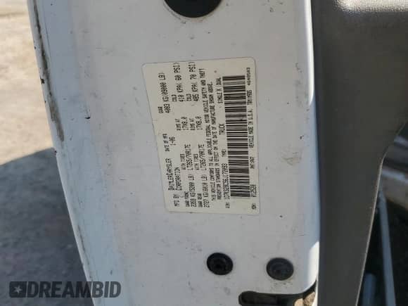 2006 Dodge 2500 SLT with VIN 1D7KS28C56J172093, listed as a Copart auction lot 69996535 with Not provided miles and Salvage title. Bid and sale history available at DreamBid. Image 12.