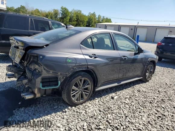 2023 Subaru WRX with VIN JF1VBAA61P9815585, listed as a Copart auction lot 70545975 with 8,542 mi miles and Salvage title. Bid and sale history available at DreamBid. Image 3.