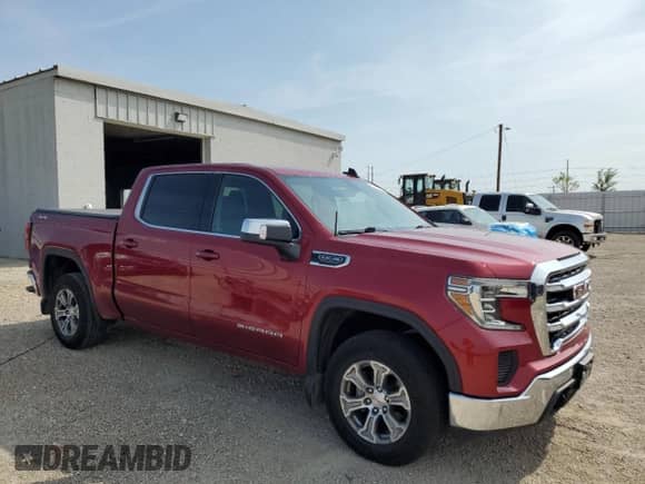 2020 GMC Sierra 1500 SLE with VIN 3GTU9BED4LG214066, listed as a Copart auction lot 80707935 with 59,414 mi miles and Salvage title. Bid and sale history available at DreamBid. Image 4.
