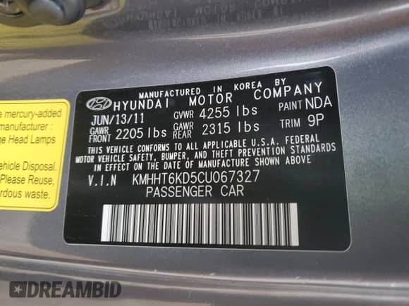 2012 Hyundai Genesis Coupe R-Spec с VIN KMHHT6KD5CU067327, выставлен на аукционе Copart как лот 85681254 с пробегом Не указан миль и Чистый • Clean title. История ставок и продаж доступна на DreamBid. Изображение 12.