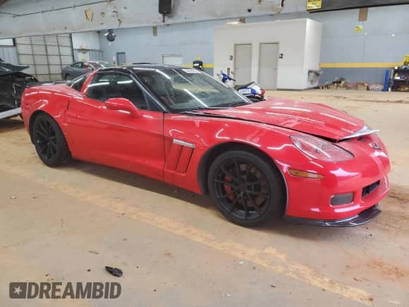 2010 Chevrolet Corvette Z16 Grand Sport 3LT with VIN 1G1YW2DW5A5101527, listed as a Copart auction lot 44369845 with Not provided miles and Salvage title. Bid and sale history available at DreamBid. Image 4.