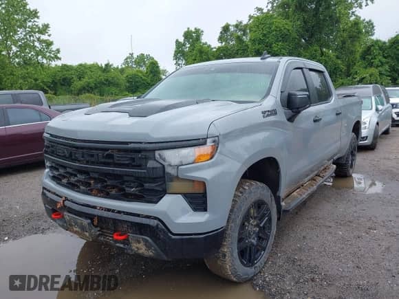 2024 Chevrolet Silverado 1500 Custom Trail Boss z VIN 3GCPDCEK2RG197468, wystawiony jako IAAI lot #42285969 z przebiegiem Nie podano mil oraz . Historia ofert i sprzedaży dostępna na DreamBid. Obrazek 6.
