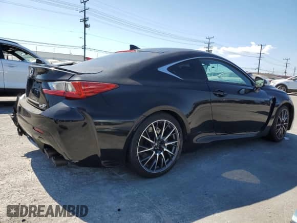 2015 Lexus RC F with VIN JTHHP5BC8F5000678, listed as a Copart auction lot 80851465 with 95,053 mi miles and Salvage title. Bid and sale history available at DreamBid. Image 3.