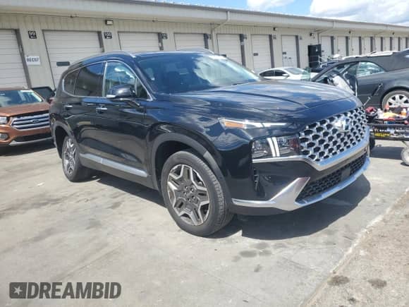 2021 Hyundai Santa Fe Limited with VIN 5NMS4DAL6MH343818, listed as a Copart auction lot 70494775 with 54,946 mi miles and Salvage title. Bid and sale history available at DreamBid. Image 4.