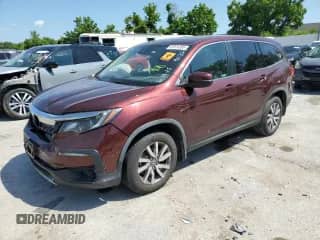 2019 Honda Pilot EX-L z VIN 5FNYF6H40KB029000, wystawiony jako Copart lot #61974395 z przebiegiem 86 982 mil mil oraz Szkoda całkowita • Salvage title. Historia ofert i sprzedaży dostępna na DreamBid. Obrazek 1.