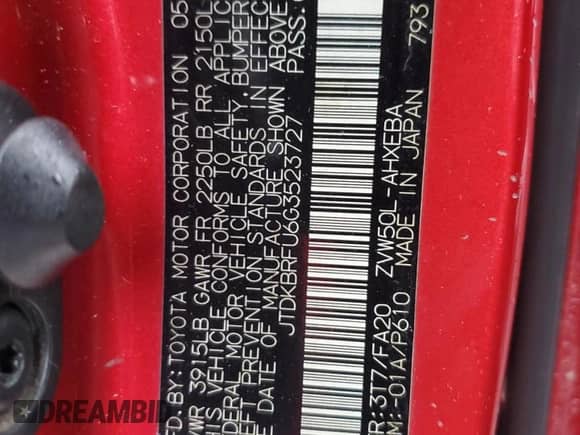 2016 Toyota Prius Two with VIN JTDKBRFU6G3523727, listed as a Copart auction lot 84915455 with 113,969 mi miles and Salvage title. Bid and sale history available at DreamBid. Image 12.