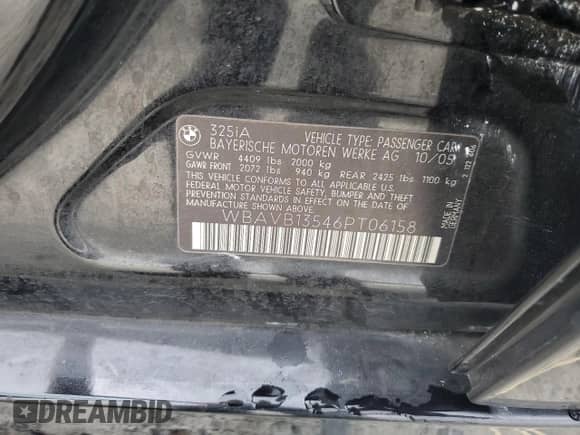 2006 BMW 3 Series 325i с VIN WBAVB13546PT06158, выставлен на аукционе Copart как лот 80951535 с пробегом Не указан миль и Списание • Salvage title. История ставок и продаж доступна на DreamBid. Изображение 12.