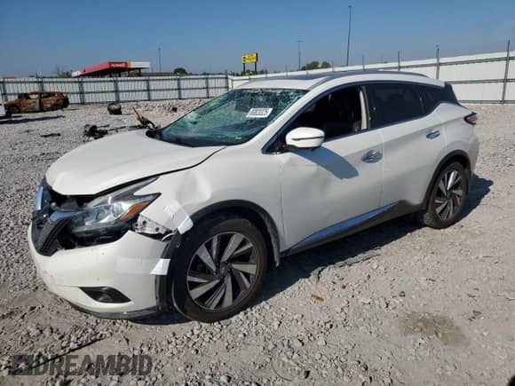 2018 Nissan Murano SL z VIN 5N1AZ2MH9JN125634, wystawiony jako Copart lot #80820325 z przebiegiem 110 033 mil mil oraz Szkoda całkowita • Salvage title. Historia ofert i sprzedaży dostępna na DreamBid. Obrazek 1.