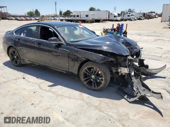 2017 BMW 4 Series 430i with VIN WBA4F7C38HG787973, listed as a Copart auction lot 59938104 with Not provided miles and Salvage title. Bid and sale history available at DreamBid. Image 4.