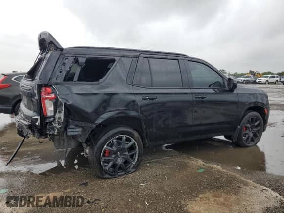 2023 Chevrolet Tahoe RST with VIN 1GNSCRKD2PR116916, listed as a Copart auction lot 58235104 with 23,283 mi miles and Salvage title. Bid and sale history available at DreamBid. Image 3.