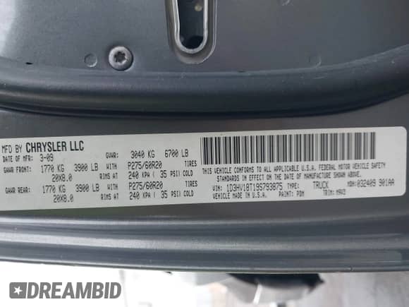 2009 Dodge 1500 SLT z VIN 1D3HV18T19S793875, wystawiony jako IAAI lot #43247958 z przebiegiem 199 380 mil mil oraz . Historia ofert i sprzedaży dostępna na DreamBid. Obrazek 9.