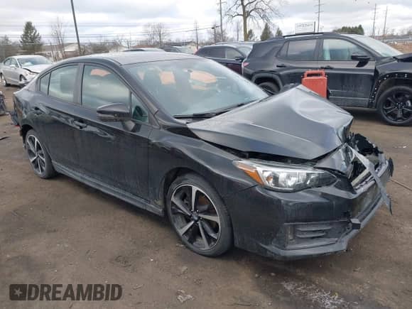 2021 Subaru Impreza Special Sports with VIN 4S3GKAL63M3601857, listed as a IAAI auction lot 41493371 with 56,500 mi miles and . Bid and sale history available at DreamBid. Image 1.