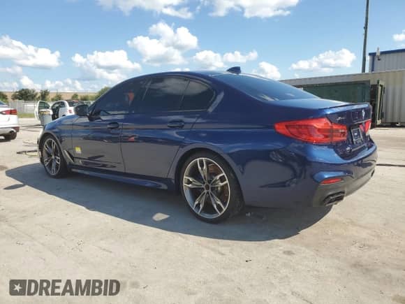 2020 BMW 5 Series M550i xDrive with VIN WBAJS7C07LBN96376, listed as a Copart auction lot 81220775 with 46,934 mi miles and Non repairable. Bid and sale history available at DreamBid. Image 2.