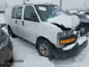 2021 Chevrolet Express Cargo with VIN 1GCWGAF70M1311573, listed as a IAAI auction lot 41619239 with 46,728 mi miles and . Bid and sale history available at DreamBid. Image 1.